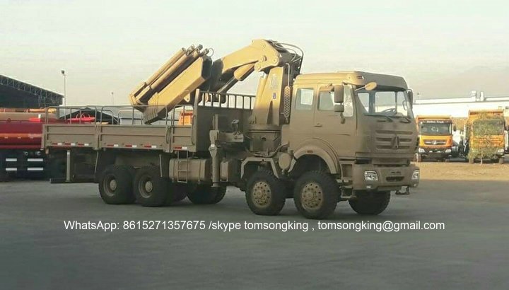 Military Beiben 8x8 Offroad Truck Mounted With 30Ton Crane SQZ800K
