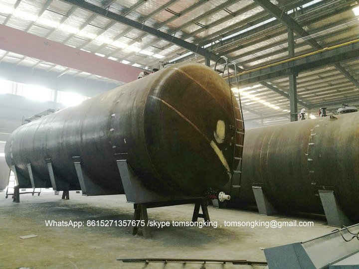 Horizontal Storage HCL Acid Tanks Steel Lined LDPE 120000 Liters