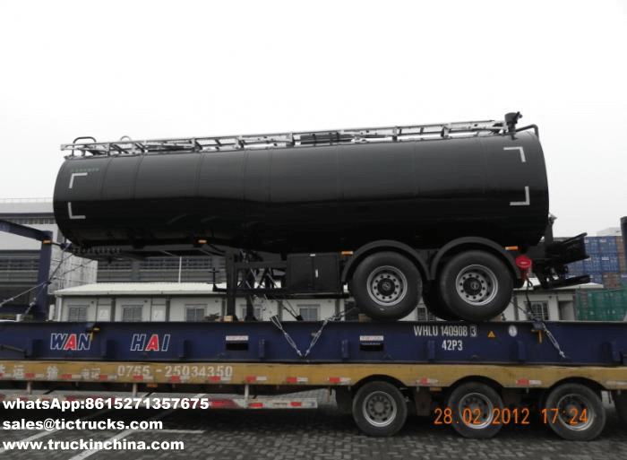 Crude oil Asphalt tanker 2 axles trailer