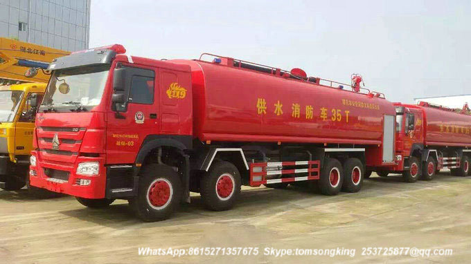 HOWO 8x4 fire truck-22000L water pump