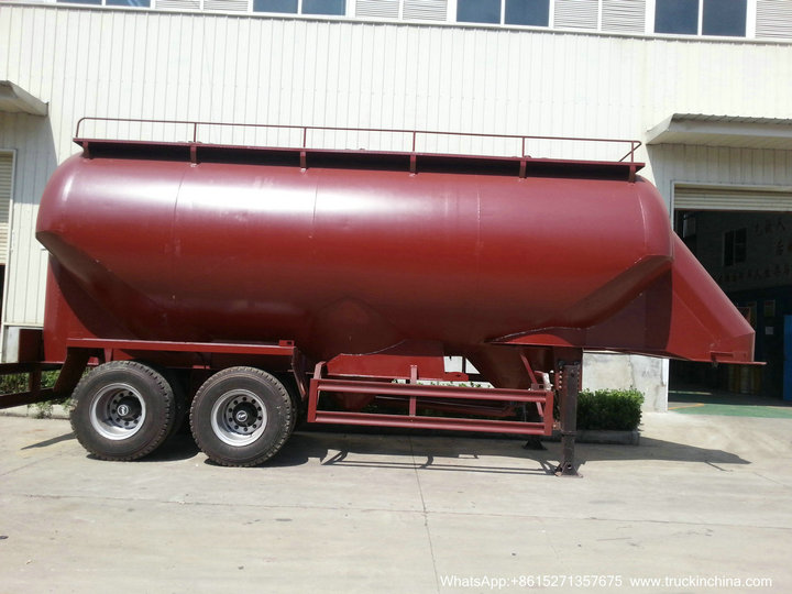 2 Axles Bulk Tanker Trailer for Wheat -Bean Grains Transport Silo Tank Capacity 35cbm