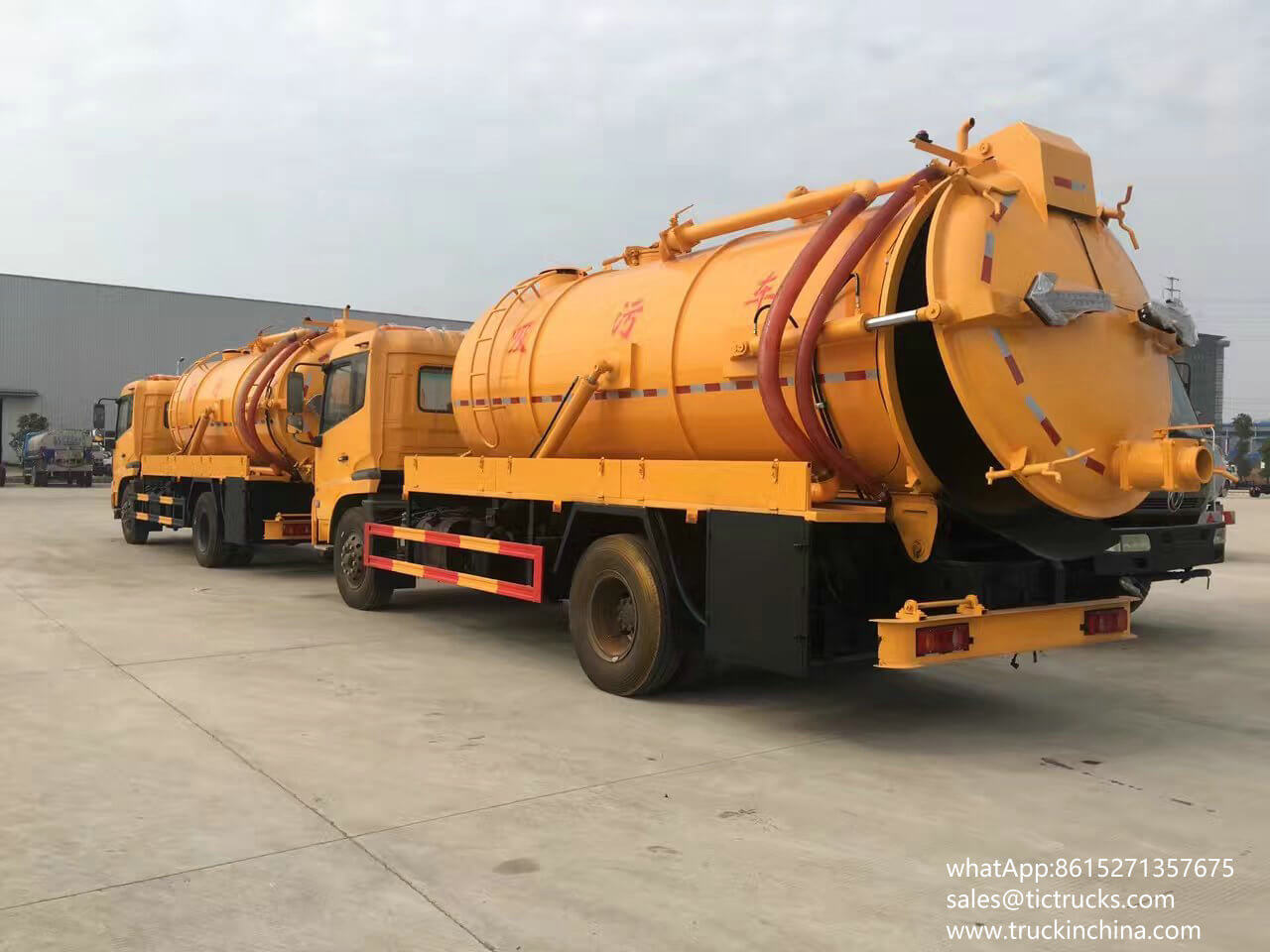 High pressure vacuum tanker truck septik tank truck 10000L photos