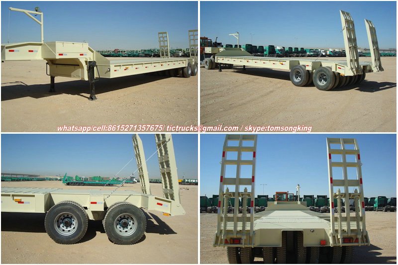  Bogie type lowboy trailer 2 lines 4 axles 120tone Features