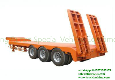 DRZ9401TDP 3 axles Low Bed Trailer Lowboy Truck Semi Trailer