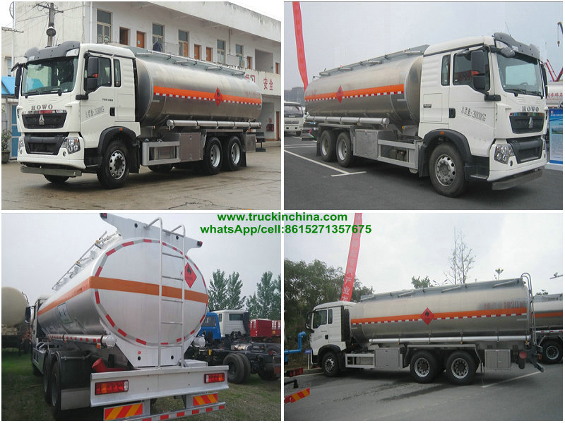 SINOTRUK 6X4 21000L -22000L aluminium oil tanker truck for sale