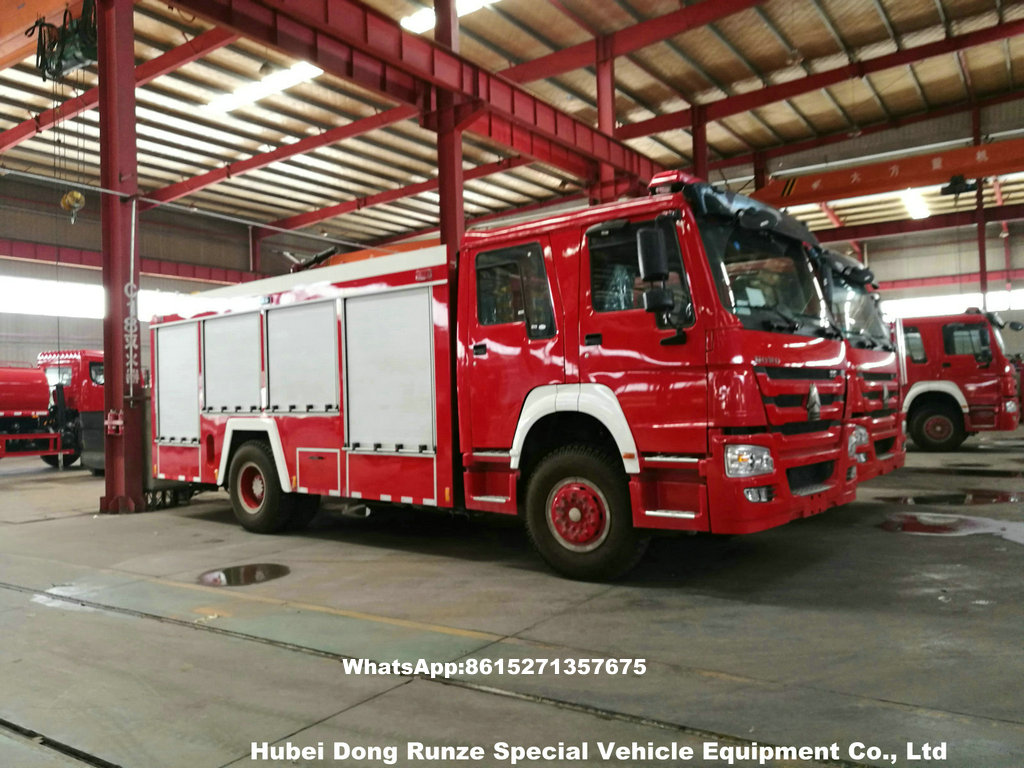 HOWO 8 ton Water Fire Truck Technical specifications