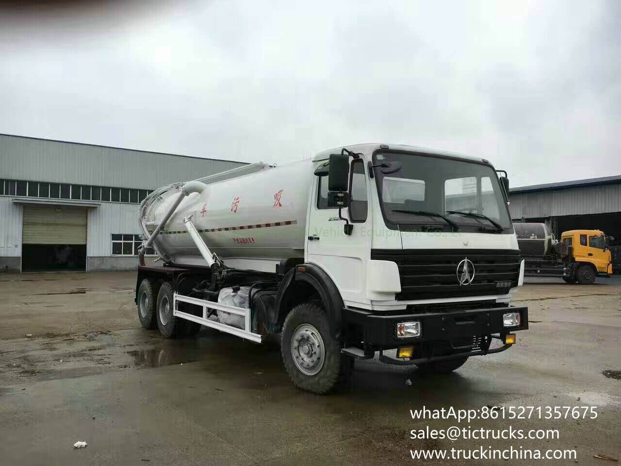 North Benz 6X6 Sewage Vacuum Truck / Septic / Tanker Truck 16cbm.