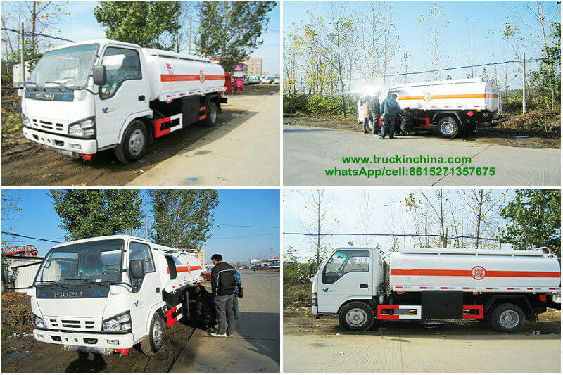 DRZ5070GYYQ ISUZU 4x2 Aluminium Oil Tanker Truck Capacity 5000L for sale