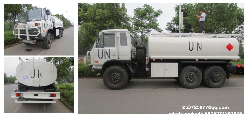 Customized dongfeng 6x6 Off-road 8000L fuel tank for UN