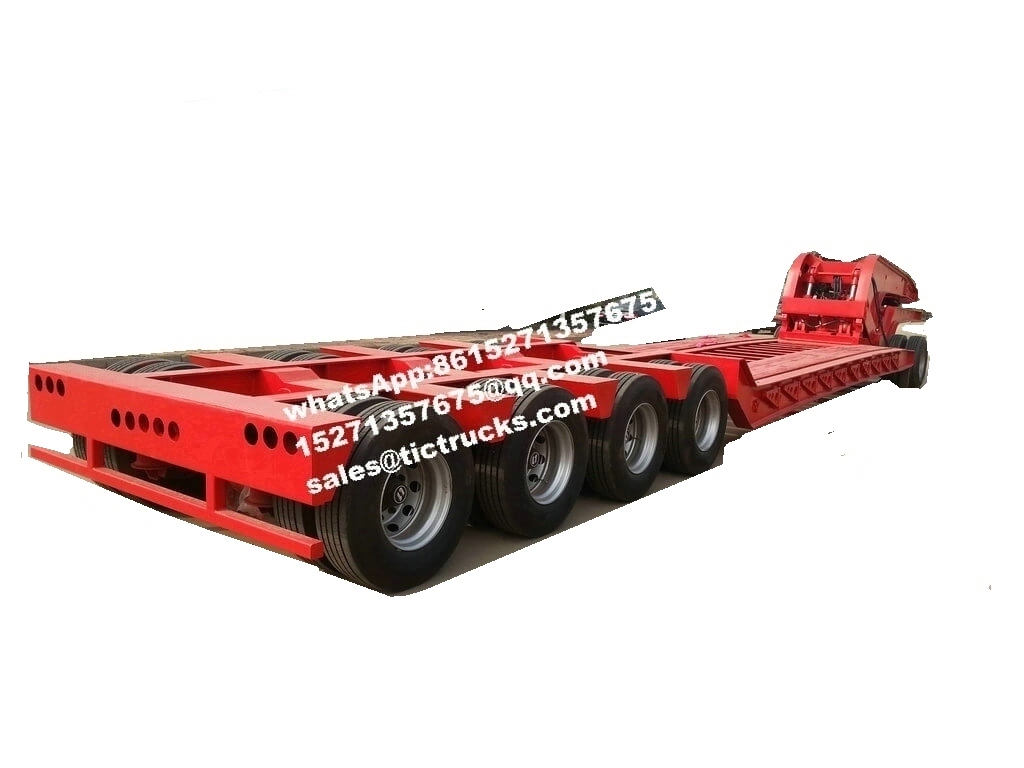 Hydraulic Gooseneck Low Bed Semi-Trailer 5axles and 6 axles for 100Ton-150ton HEAVY & OVERSIZE LOAD 