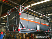  20ft Hydrochloric acid, Sodium hypochlorite Tank Containers with pipe bottom loading