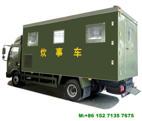 HOWO Military Mobile Food Truck 4*2 Customizing Sinotruck Mobile Kitchen 