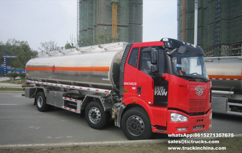 FAW 6X2 aluminium oil bowser