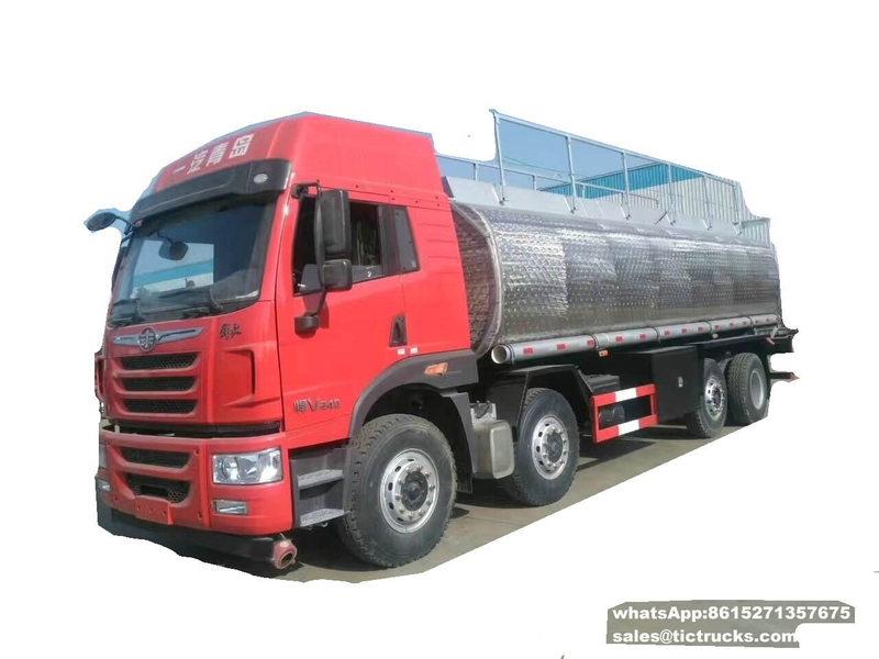 FAW stainless fuel tanker truck 28000L-33000L