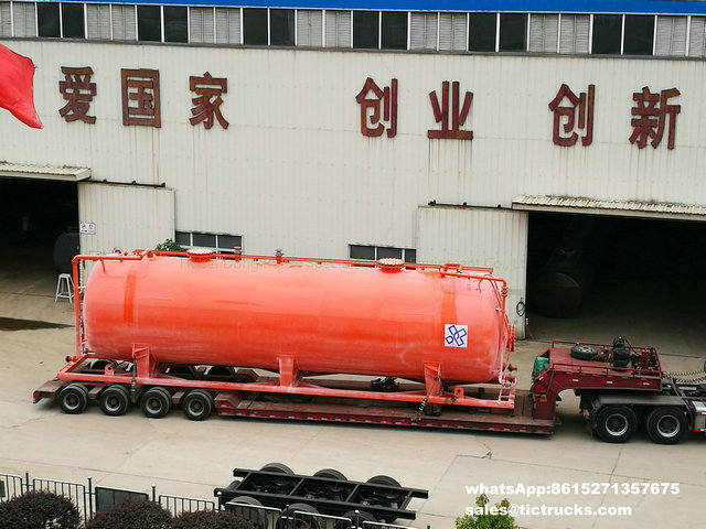 Sodium hypochlorite,Hydrochloric acid steel lined PE storage tank-80000L skid mounted