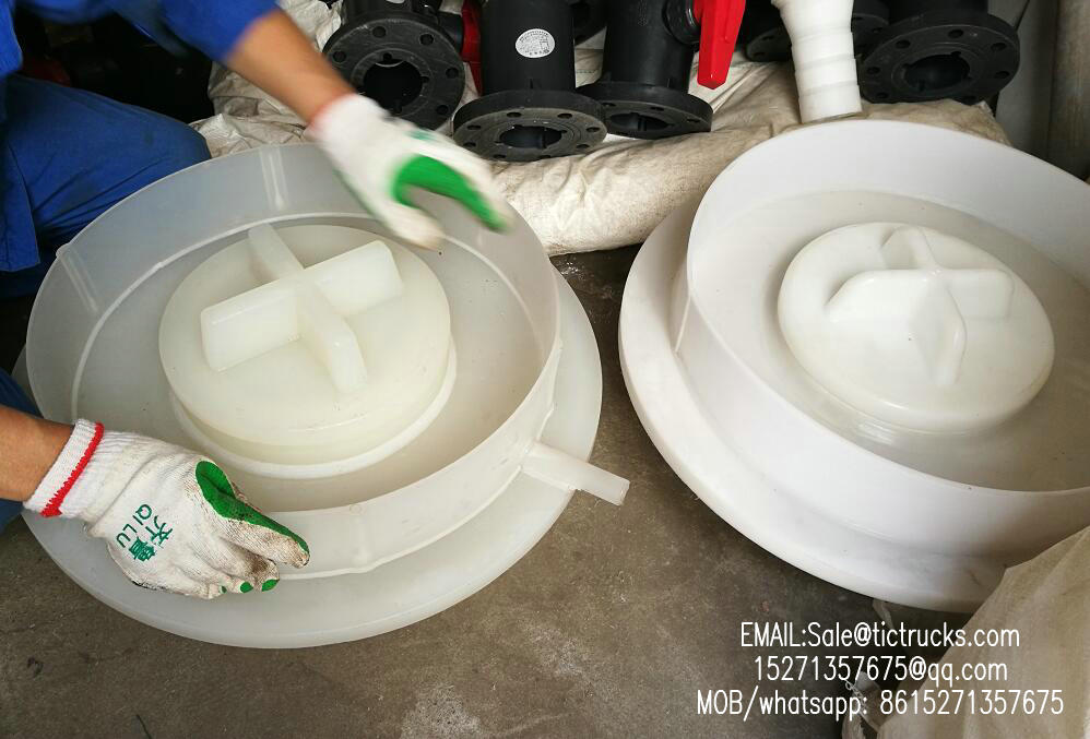 Hydrochloric acid tank PE lid cover with flange 