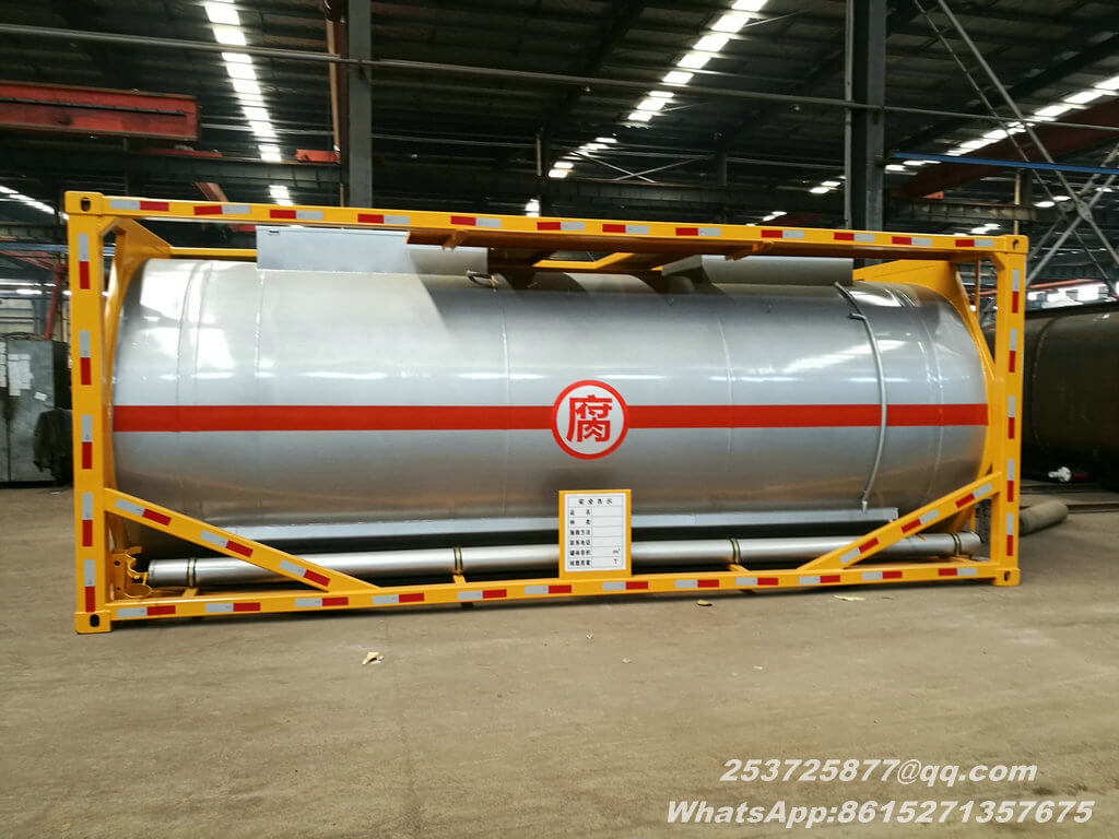 Yellow Phosphorus tank Container 20ft stainless steel with Heating Insulated System 