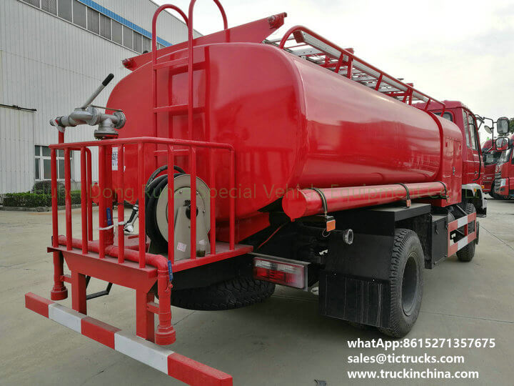 fire pump water 1200Gallon-08cbm water tank lorry truck