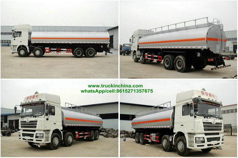 Shacman F3000 8x4 Stainless Steel Oil Tanker Truck Tank volume 30000L Diesel, kerosene, crude oil