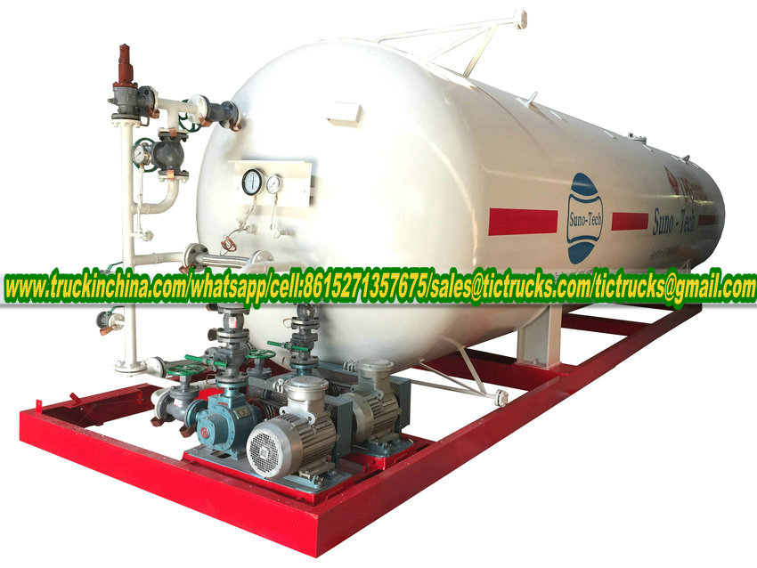 LPG skid mounted station Cooking Gas Plant for LPG Cylinder With LPG Refilling Scales 40000Liters 