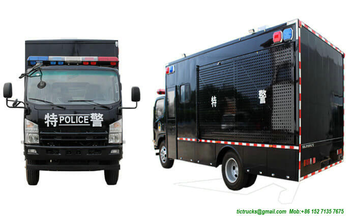 Security Car Riot Control Design Wholesale ISUZU Anti Riot Mobile Police Barrier Spreading Vehicle ...