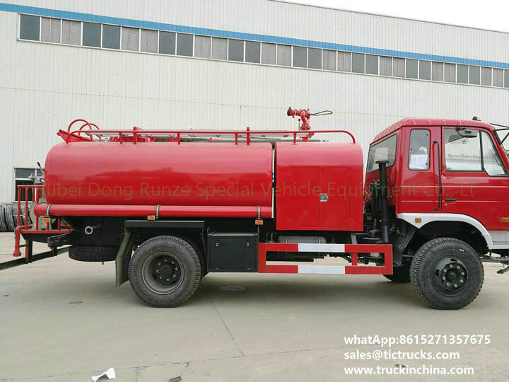 fire pump water 1200Gallon-07cbm water tank lorry truck