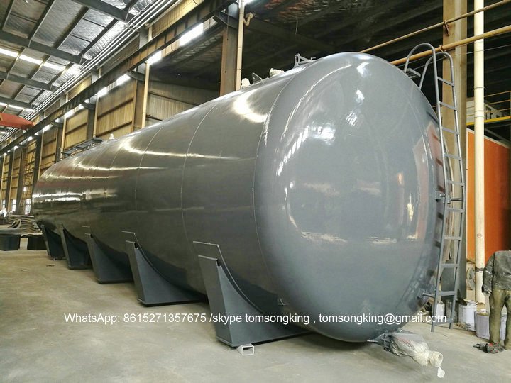 Horizontal Storage HCL Acid Tanks Steel Lined LDPE 120000 Liters