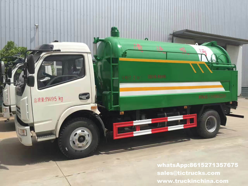 vacuum truck with high pressure jetting vacuum sewer cleaner 4000L Vacuum tank+1000L water Jetting tank