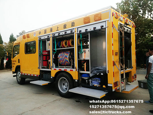 ISUZU salvage rescue Vehicle 700P multi-functional mobile rescue platform export price