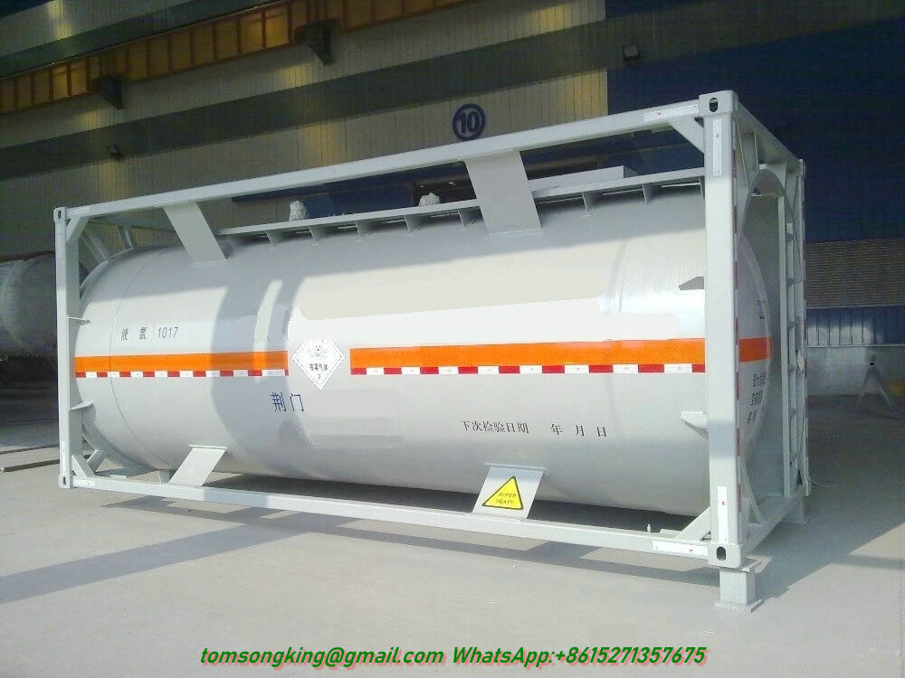 16MnDR 20FT 24 - 26Tons Liquified Chlorine 21m3 Tank Container