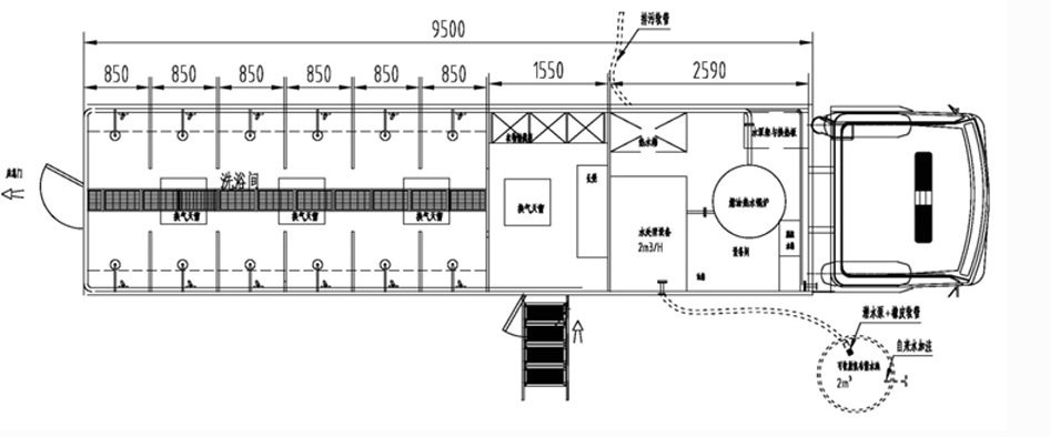 Sinotruk Mobile Shower -51T-HOWO