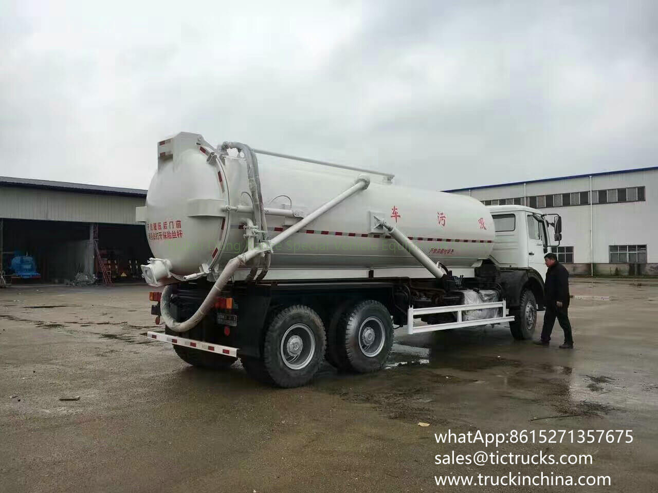 North Benz 6X6 Sewage Vacuum Truck / Septic / Tanker Truck 16cbm.