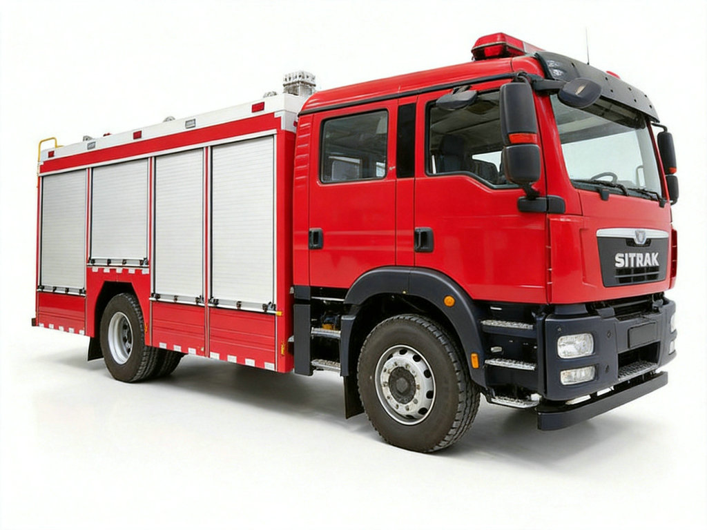 HOWO SITRAK Emergency Lighting Rescue Fire Truck 4500L Water + 1600L Foam 