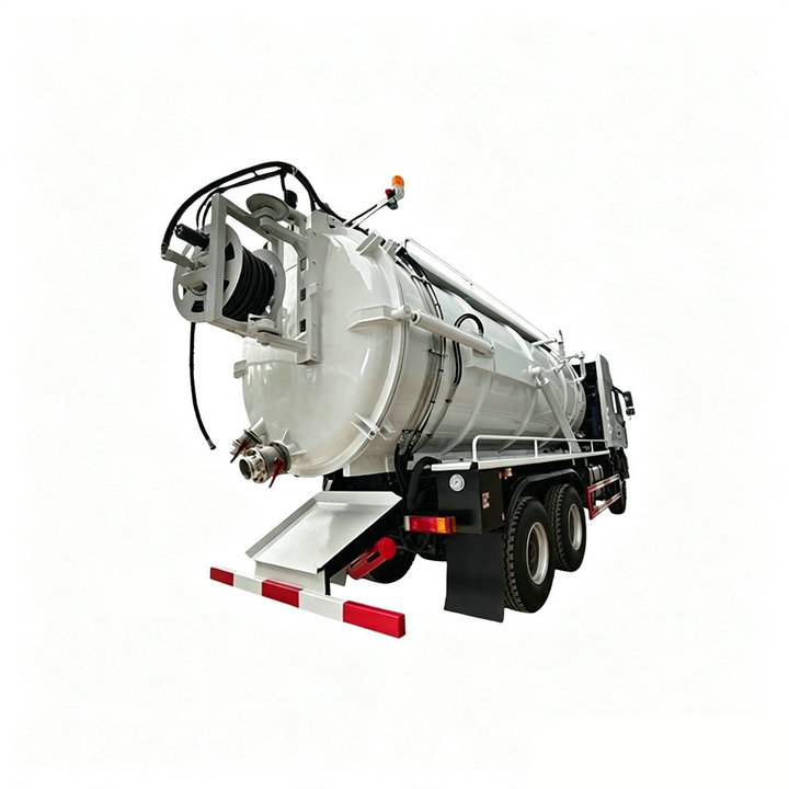 SHACMAN 6x6 Offroad Truck Combined Sewer Jetting Vacuum Cesspit Emptier Septic Sewage 10KL, Cleaning 6KL 