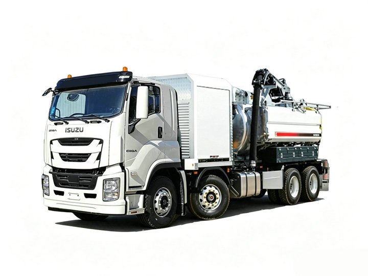 Isuzu Combination Sewer Vacuum Jetter Truck 10KL Sewage+2KL Clean Water 