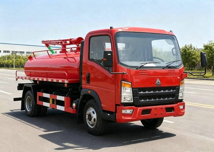 HOWO 5 CBM Sludge Sewage Septic Vacuum Suction Tanker Truck (8)