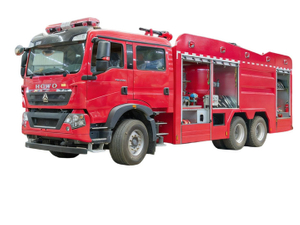 HOWO 6x4 Dry Powder Water Fire Truck 3000L Water +3000L Dry Powder