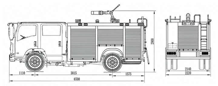ISUZU NPR Foam Fire Truck 3500L (23)