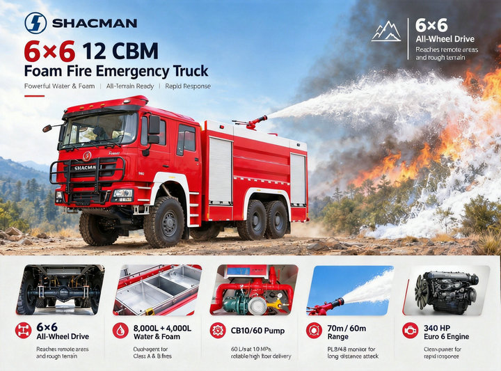 Shacman 6x6 Foam Fire Fighting Trucks (3) Shacman 6x6 Foam Fire Fighting Trucks (3)
