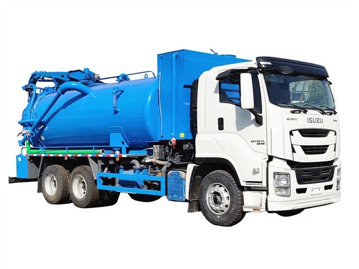 Isuzu Combined Vacuum High Pressure Jetting Tanker Truck 14KL Sewage+4KL Clean Water 