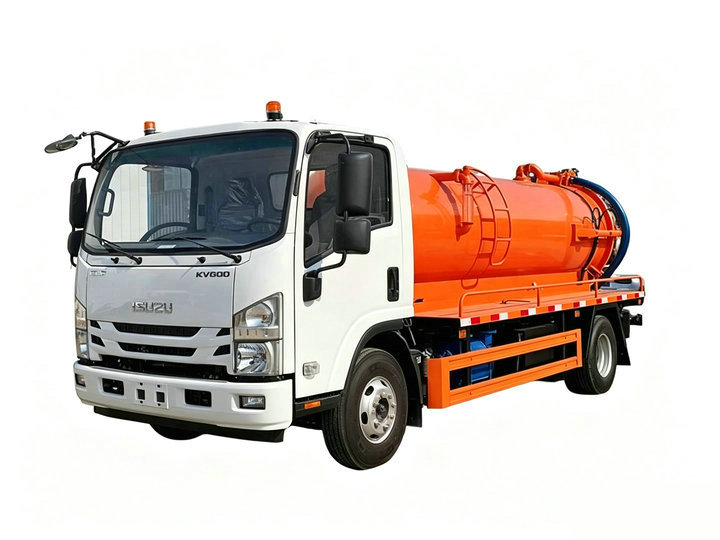 KV600 Isuzu 5KL Sewage Vacuum Suction Truck Septic Tank Cesspit Emptier with SK-12 Vac Pump