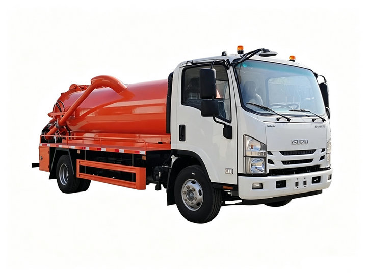 KV600 Isuzu 5KL Sewage Vacuum Suction Truck Septic Tank Cesspit Emptier with SK-12 Vac Pump