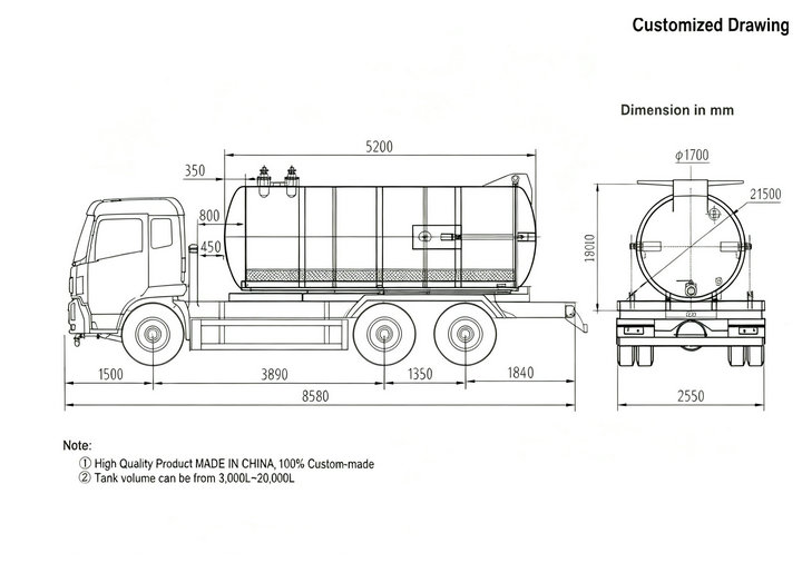 Shacman 20T Sewer Suction Vacuum Cesspit Emptier Tank Truck (2)
