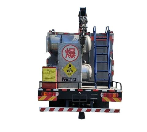 HOWO 10Ton ANFO Mixed Emulsion Explosive Truck with Loading Charging Telescopic Boom Crane