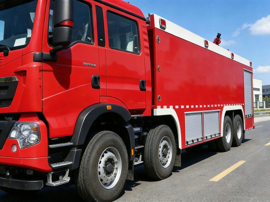 HOWO TX Fire Tender With CB10120 Fire Pump (9)