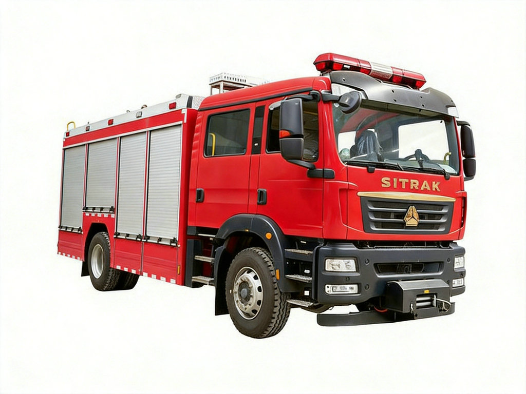 HOWO SITRAK Emergency Lighting Rescue Fire Truck 4500L Water + 1600L Foam 