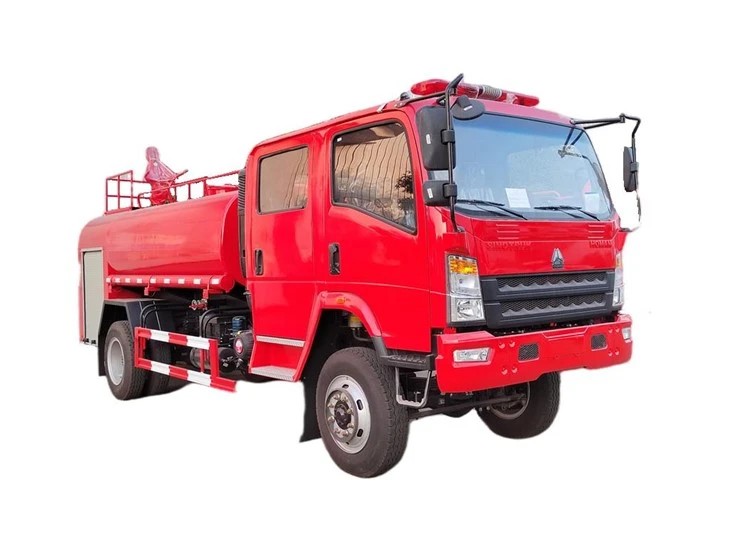 HOWO 4x4 AWD 6000L Water Tanker Fire Truck