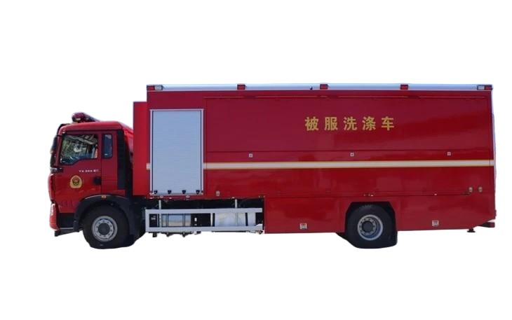HOWO Fire Rescue Mobile Laundry Truck