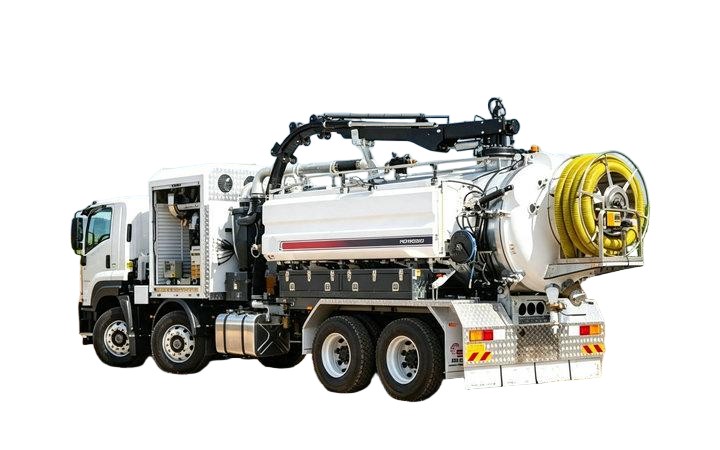 Isuzu Combination Sewer Vacuum Jetter Truck 10KL Sewage+2KL Clean Water 