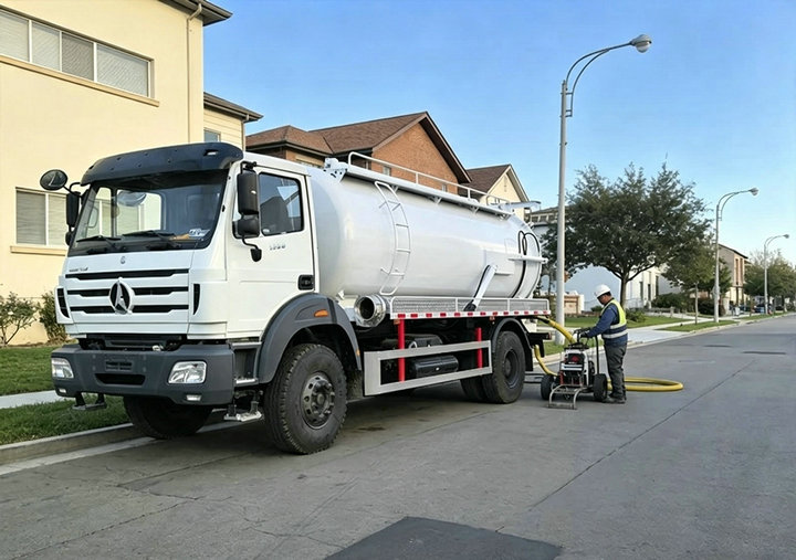 BEIBEN 1929 Sewage Suction Tanker Truck (9) BEIBEN 1929 Sewage Suction Tanker Truck (9)